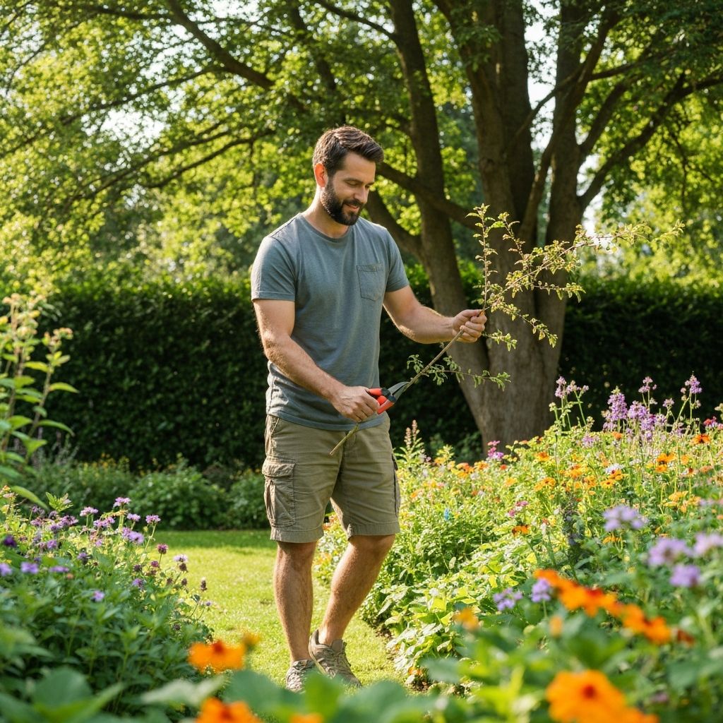 Man enjoying outdoor physical activity in nature